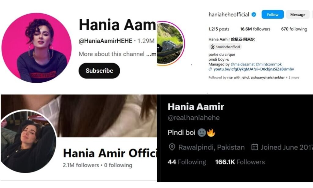 Hania Amir's Social Media